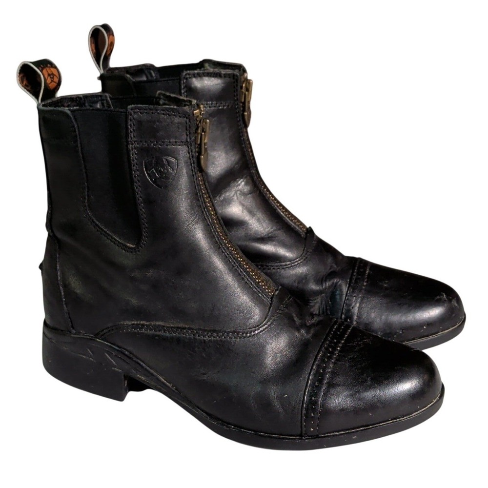 Ariat Heritage Breeze Zip Paddock Boots Womens Size 8B Black Leather Western